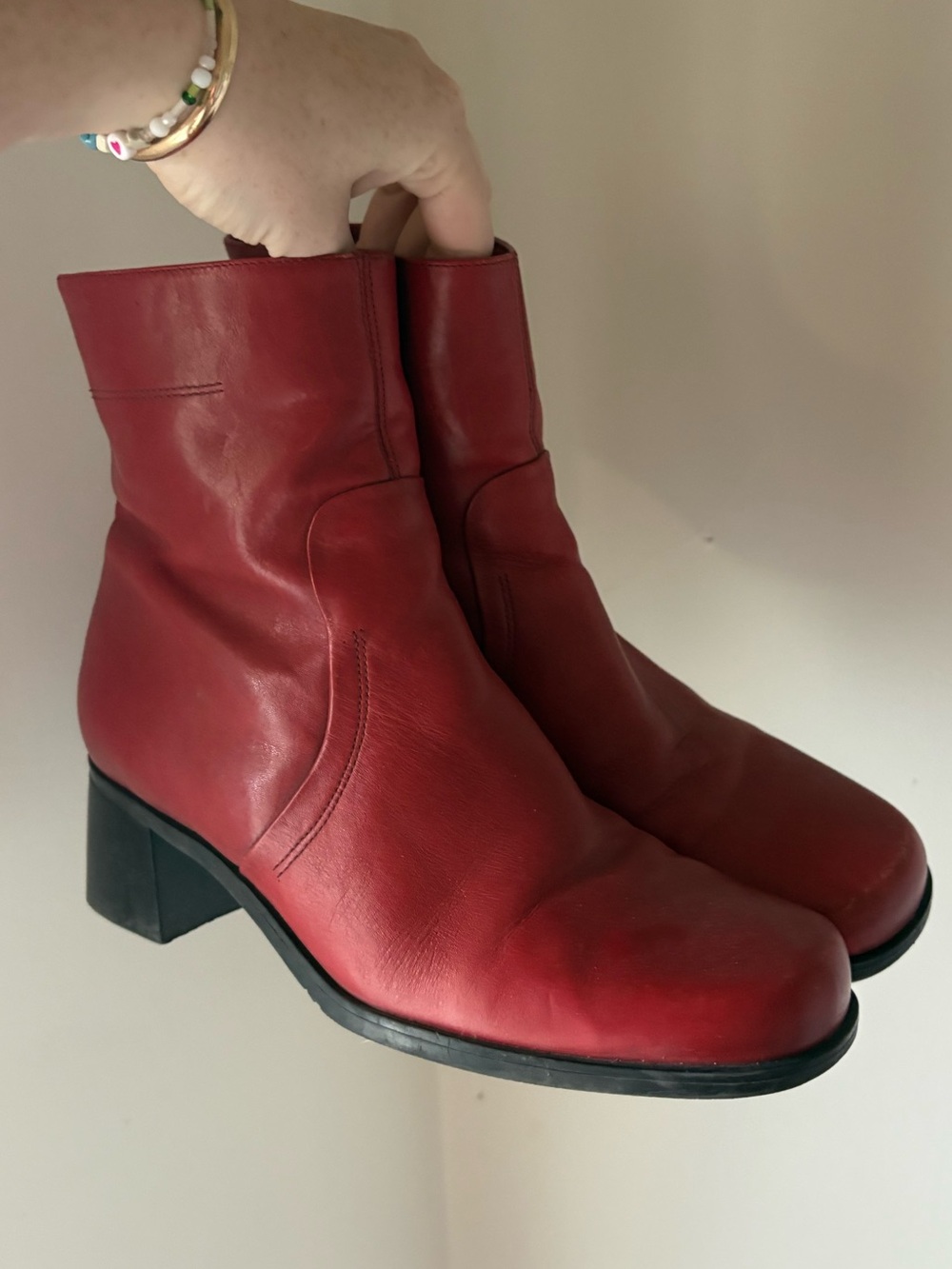 Red Naturalizer Leather Boots